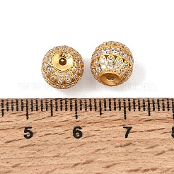 925 Sterling Silver Micro Pave Clear Cubic Zirconia Beads&nbsp;SE-CBAF1B2-07G