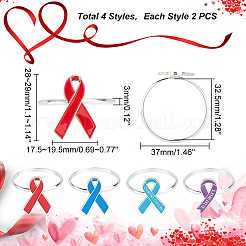 8Pcs 4 Style Alloy Enamel Napkin Rings&nbsp;DJEW-PH0001-18