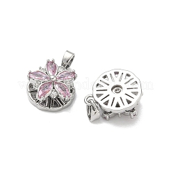 Brass Micro Pave Cubic Zirconia Rotatable Pendants&nbsp;KK-A287-03P
