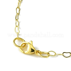 Glass & Plastic Imitation Pearl Love Heart Pendant Necklaces&nbsp;NJEW-JN04988