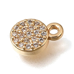 Brass Micro Pave Clear Cubic Zirconia Charms&nbsp;CU-K001-17G