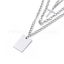 Non-Tarnish 304 Stainless Steel Pendant Necklaces Sets&nbsp;NJEW-JN02525