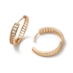 Brass Micro Pave Cubic Zirconia Hoop Earrings for Women&nbsp;EJEW-M238-33KCG