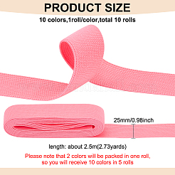 25M 10 Colors Colored Flat Elastic Band&nbsp;EC-BC0001-50