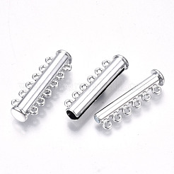 6-Strands Brass Magnetic Slide Lock Clasps&nbsp;KK-Q740-19P