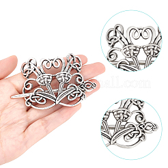 Viking Alloy Hair Clip with Hair Sticks&nbsp;OHAR-WH0001-04C