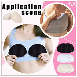 6 Pairs 3 Colors Sponge Bra Pads Inserts&nbsp;DIY-BC0016-71