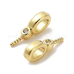 Brass Micro Pave Cubic Zirconia Cup Pearl Peg Bails Pin Pendants&nbsp;KK-S397-01A