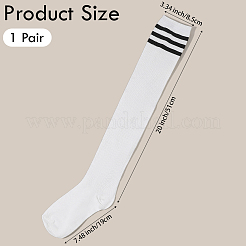 Polycotton Long Stripe Socks&nbsp;AJEW-WH20059-28A