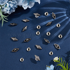30Pcs Alloy Semi-Tublar Rivet Studs&nbsp;DIY-CY0002-86