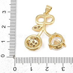 Brass Cubic Zirconia Pendants&nbsp;KK-L251-39G