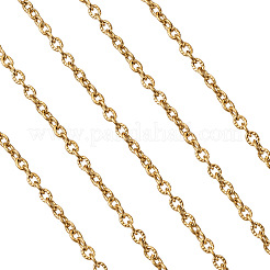 PVD Vacuum Plating 304 Stainless Steel Textured Cable Chains&nbsp;CHS-TA0001-05G