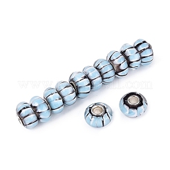 Handmade Lampwork & Brass Core European Beads&nbsp;LAMP-N044-01S-02