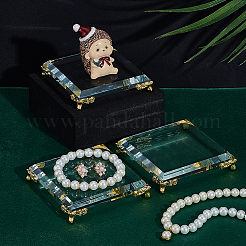 Square Clear Glass Display Riser Stands&nbsp;AJEW-WH0816-099G