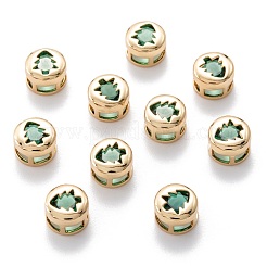 Real 18K Gold Plated Brass Inlaid Cubic Zirconia Multi-Strand Links&nbsp;KK-A154-01G-G