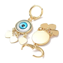 Real 18K Gold Plated Brass Heart Chandelier Earrings&nbsp;EJEW-L269-048G-03