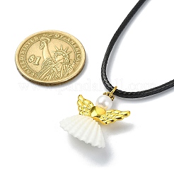 Natural Shell Fairy Pendant Necklace&nbsp;NJEW-JN04612