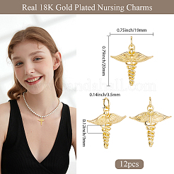 12Pcs Brass Pendants&nbsp;KK-BBC0019-76