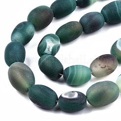 Natural Green Onyx Agate Beads Strands&nbsp;G-T131-60
