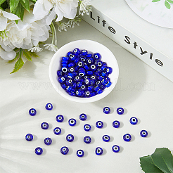 Handmade Evil Eye Lampwork Beads Strands&nbsp;LAMP-PA0001-50A