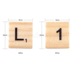 120Pcs 2 Style Wood Cabochons&nbsp;WOOD-LS0001-19