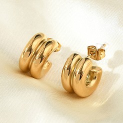304 Stainless Steel Stud Earrings&nbsp;EJEW-U051-02G