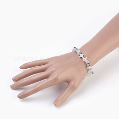Natural Rutilated Quartz Beads Stretch Bracelets&nbsp;BJEW-JB03926-02