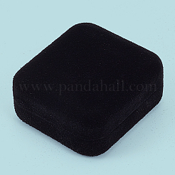 Square Velvet Bangle Storage Boxes with Black Inside&nbsp;CON-WH20010-03C