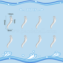 16Pcs 304 Stainless Steel Pendants&nbsp;STAS-UN0045-80