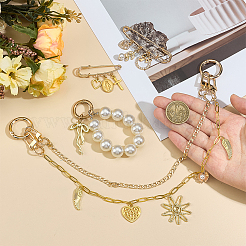 5Pcs 4 Styles Alloy Bowknot Pendant Decorations&nbsp;HJEW-OC0001-46