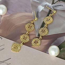 Alloy Flower Stud Dangle Earrings for Women&nbsp;WGBA756-01