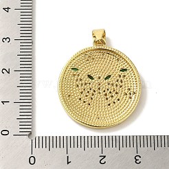 Brass Micro Pave Cubic Zirconia Pendants&nbsp;KK-Z042-26G-01