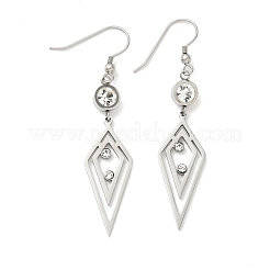 304 Stainless Steel Rhombus Dangle Earrings&nbsp;EJEW-Z129-10P