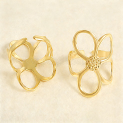304 Stainless Steel Cuff Open Rings for Women&nbsp;QR2883-2