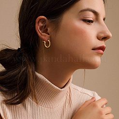 Brass Hoop Earrings&nbsp;KK-FH0001-26