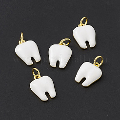 Rack Plating Brass Enamel Pendants&nbsp;KK-B065-08G