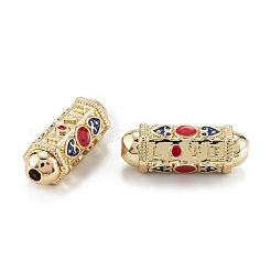 Real 18K Gold Plated Brass Tube Beads&nbsp;KK-A155-23G