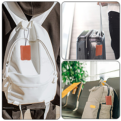 2Pcs PU Leather Pull Out Luggage Tag with Lanyard&nbsp;AJEW-CL0001-89F