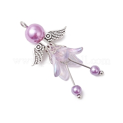 7Pcs 7 Colors Glass Pearl Pendants&nbsp;PALLOY-JF04120