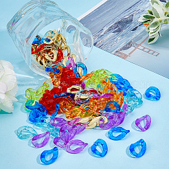 Acrylic & CCB Plastic Linking Rings&nbsp;OACR-FH0001-042