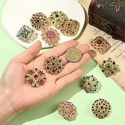 12Pcs Exquistie Rhinestone Brooch&nbsp;JEWB-YW0001-03