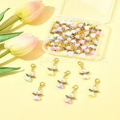 32Pcs Angel Imitation Pearl Acrylic with Alloy Pendant Decorations&nbsp;HJEW-FS00040-02