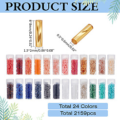 2147Pcs 24 Styles Glass Bugle Beads&nbsp;SEED-ME0001-22