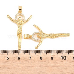 Easter Brass Micro Pave Clear Cubic Zirconia Pendants&nbsp;ZIRC-F148-14J-G
