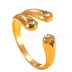 Irregular 304 Stainless Steel Cuff Open Rings for Women&nbsp;WG10E64-01