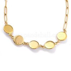 Brass Enamel Evil Eye Link Chain Necklaces&nbsp;NJEW-P256-02