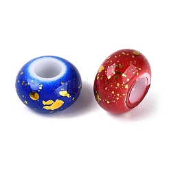 Baking Paint Opaque Acrylic European Beads&nbsp;OACR-Q200-33B