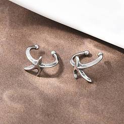 Starfish 316 Stainless Steel Non- Piercing Cartilage Earrings&nbsp;AJEW-C044-11AS