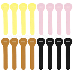 24Pcs 4 Colors PVC Zipper Pull Tabs&nbsp;PVC-GF0001-02B-02