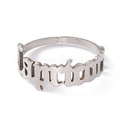 Non-Tarnish 304 Stainless Steel Constellation Open Cuff Ring for Women&nbsp;RJEW-C035-01D-P